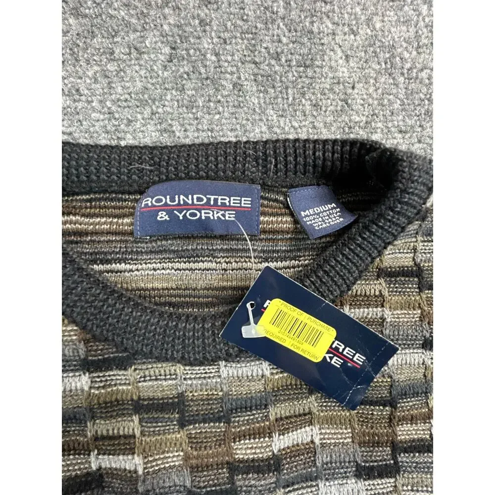 Vintage Roundtree & Yorke Sweater Men's M Deadstock Made USA 100% Cotton Knit - Picture 2 of 6